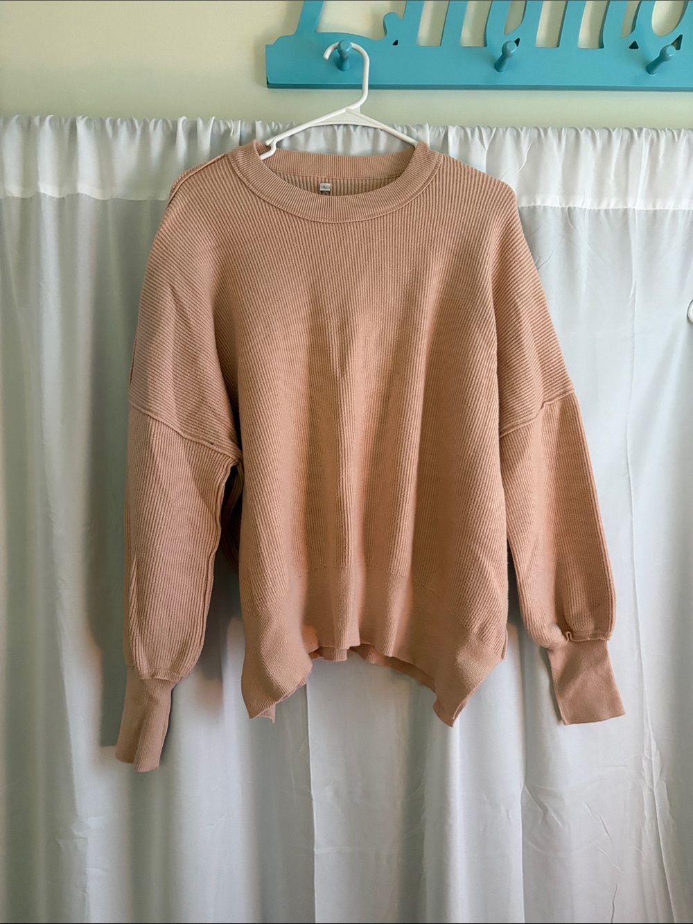 Women's Oversized Crewneck Sweater - Blush